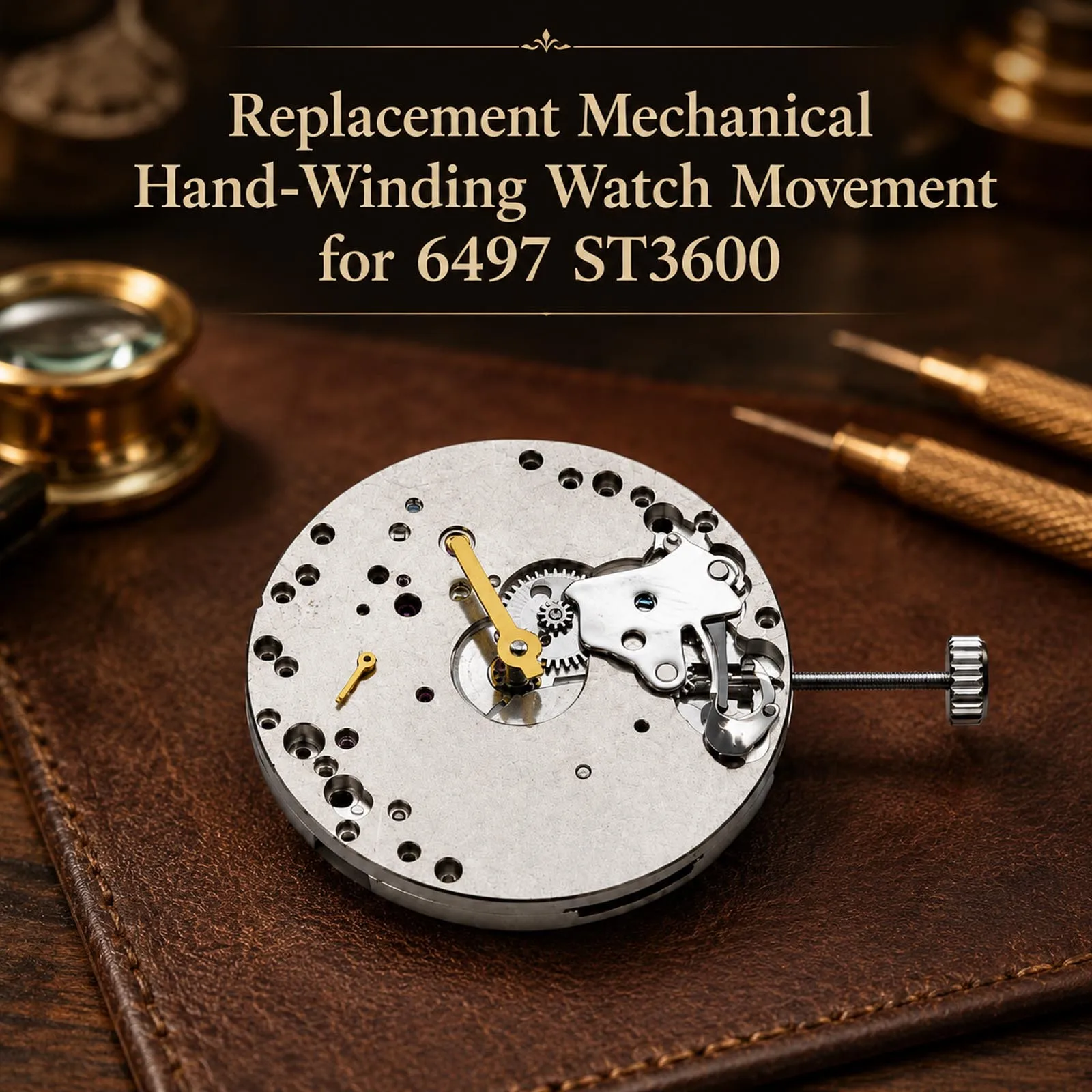 36.6mm 17 Jewels Mechanical Hand-Winding Watch Movement Replace ETA 6497 For Seagull 6497 ST3600 Movement for Men's Wrist Watch