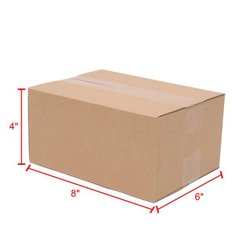 100PCS Corrugated Paper Boxes 4x4x4"，6x4x4"，6x4x2"，6x6x6"，8x6x4" Mailing, Packing, Moving & Storage for Business/Home