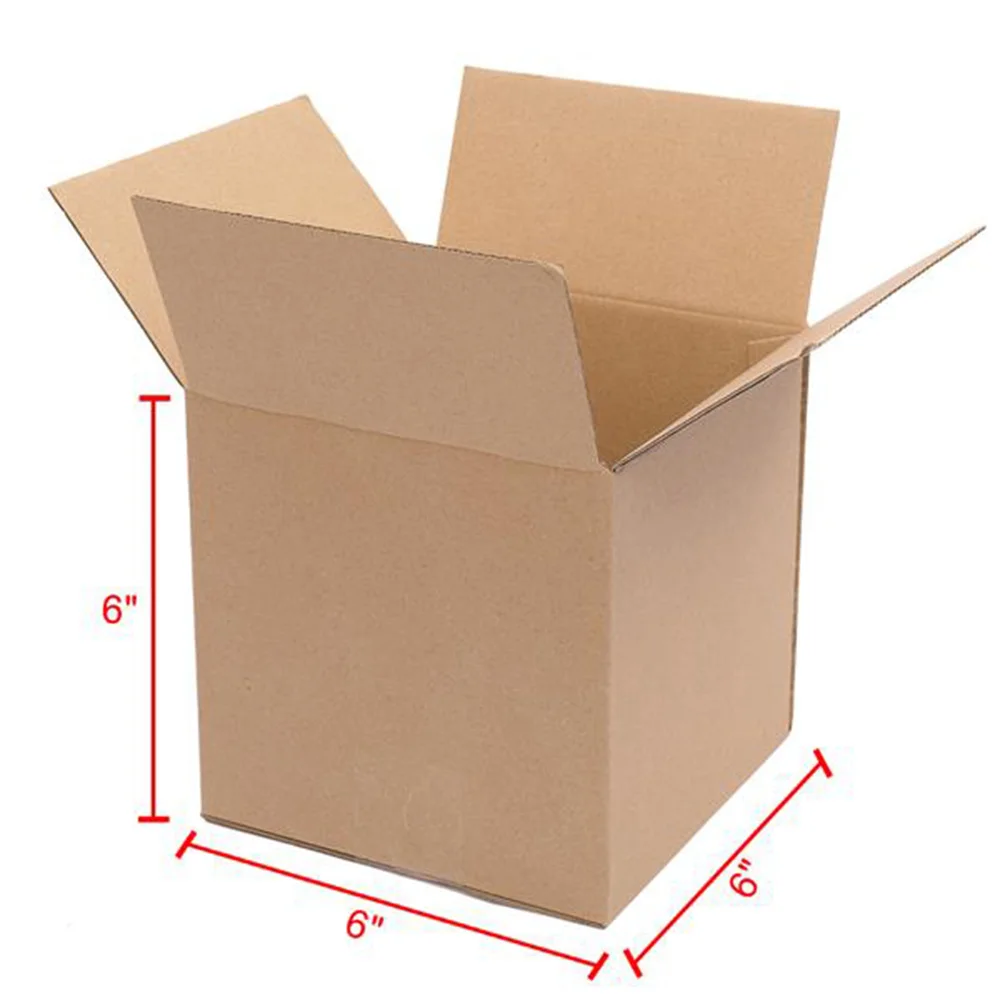 100PCS Corrugated Paper Boxes 4x4x4"，6x4x4"，6x4x2"，6x6x6"，8x6x4" Mailing, Packing, Moving & Storage for Business/Home