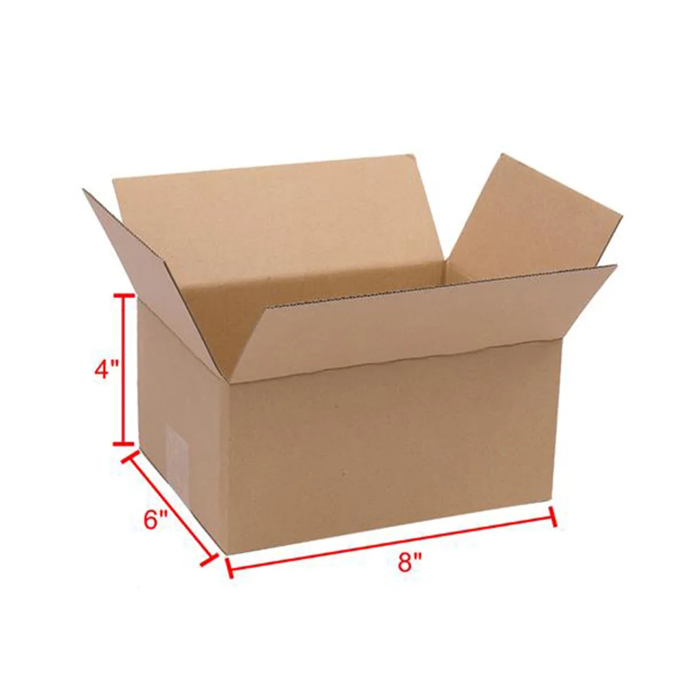100PCS Corrugated Paper Boxes 4x4x4"，6x4x4"，6x4x2"，6x6x6"，8x6x4" Mailing, Packing, Moving & Storage for Business/Home