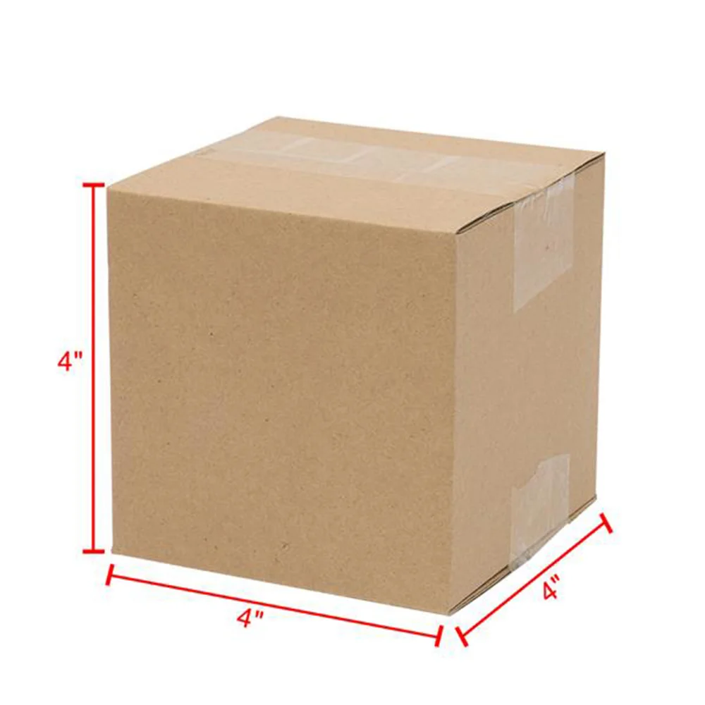 100PCS Corrugated Paper Boxes 4x4x4"，6x4x4"，6x4x2"，6x6x6"，8x6x4" Mailing, Packing, Moving & Storage for Business/Home