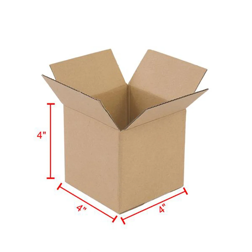 100PCS Corrugated Paper Boxes 4x4x4"，6x4x4"，6x4x2"，6x6x6"，8x6x4" Mailing, Packing, Moving & Storage for Business/Home