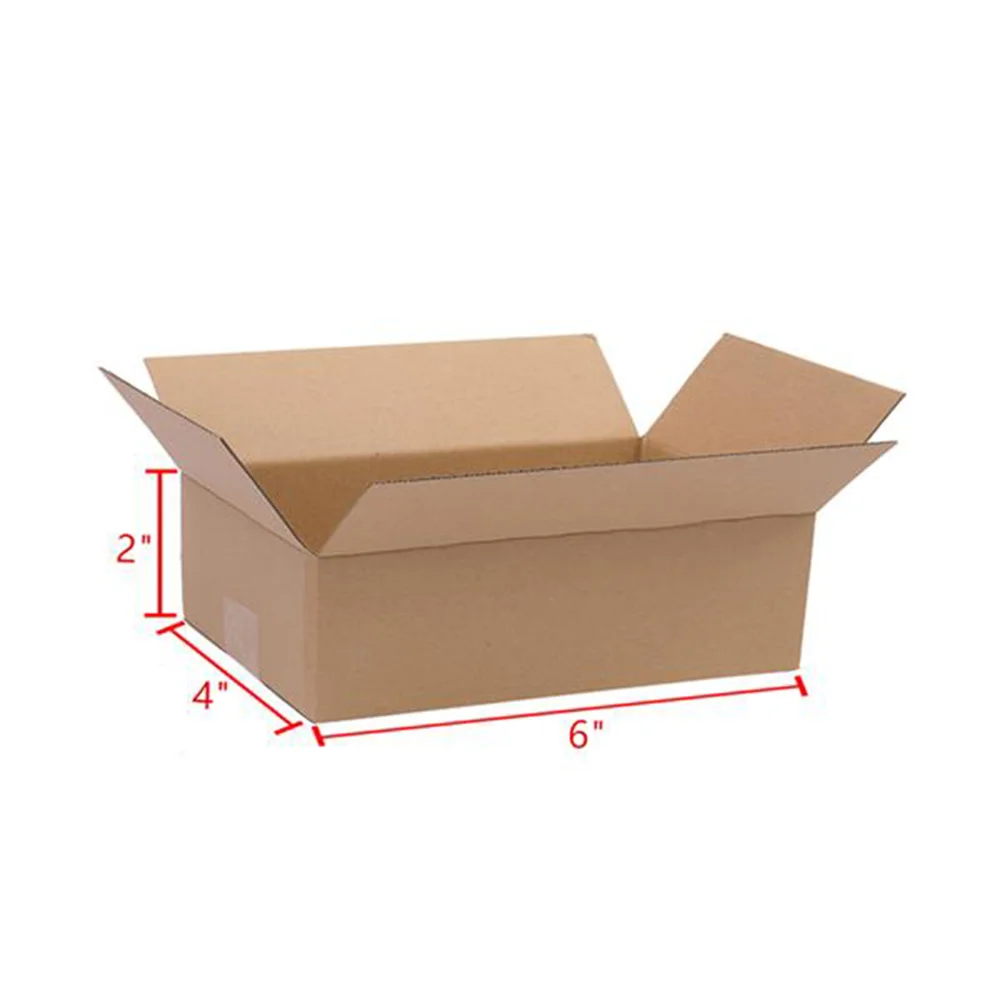 100PCS Corrugated Paper Boxes 4x4x4"，6x4x4"，6x4x2"，6x6x6"，8x6x4" Mailing, Packing, Moving & Storage for Business/Home
