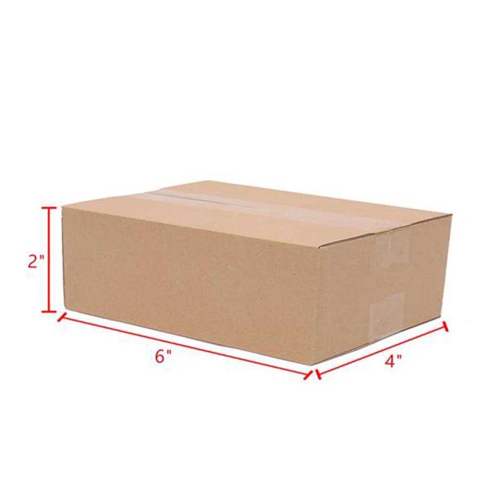 100PCS Corrugated Paper Boxes 4x4x4"，6x4x4"，6x4x2"，6x6x6"，8x6x4" Mailing, Packing, Moving & Storage for Business/Home