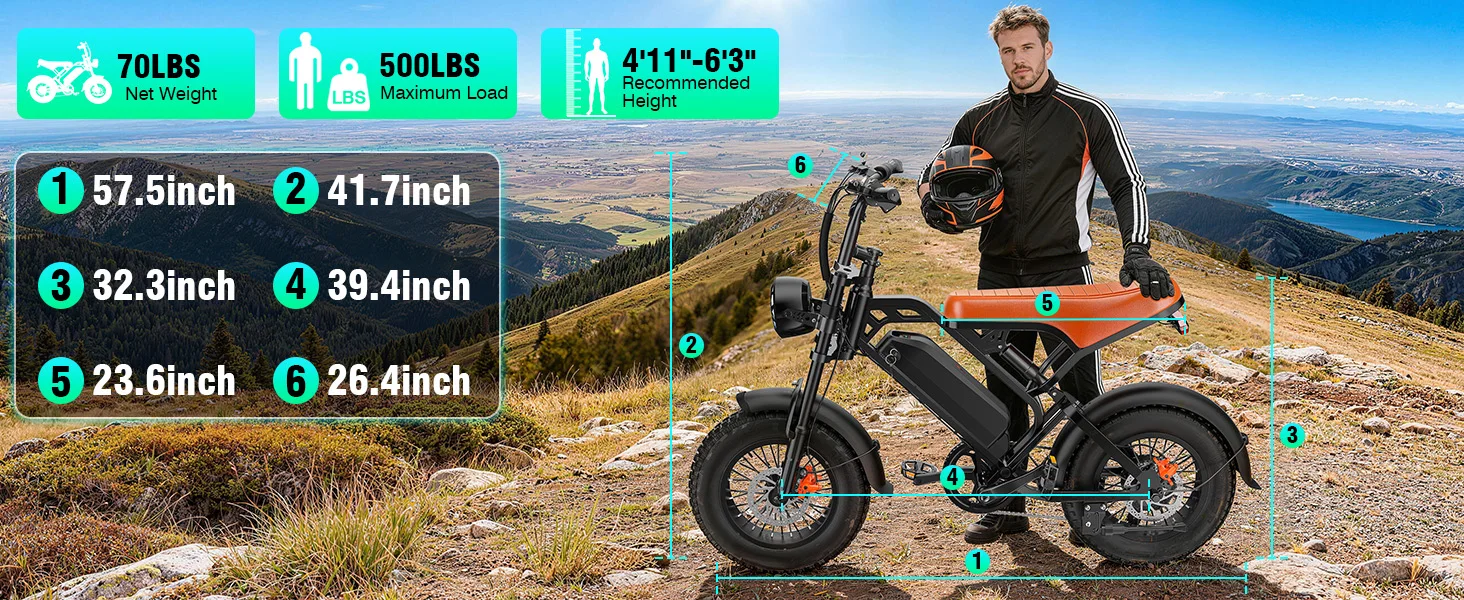 1200W All-terrain Electric Motorcycle, 48V18Ah Adult Electric Dirt Bike, 28MPH, 5-speed Variable Speed, Load Capacity of 500LBS