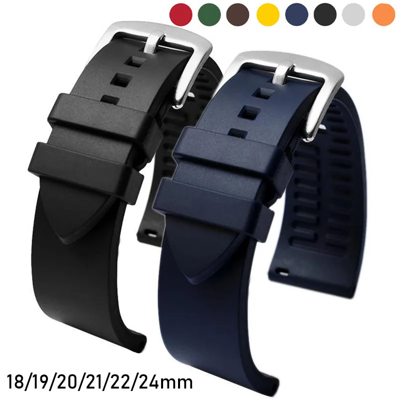 Silicone Strap 18mm 19mm 20mm 21mm 22mm 24mm Quick Release Watchband for Rolex for Omega Bracelet Waterproof Universal Wristabnd