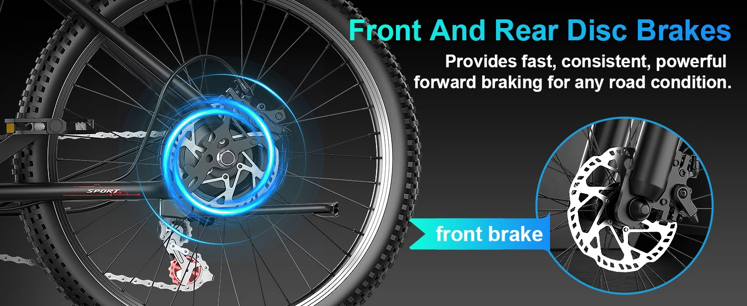 750W Adult Electric Bike, 48V10.4AH Electric Mountain Bike, 7-speed Variable Speed E Bike, 28MPH All-terrain Electric Bike