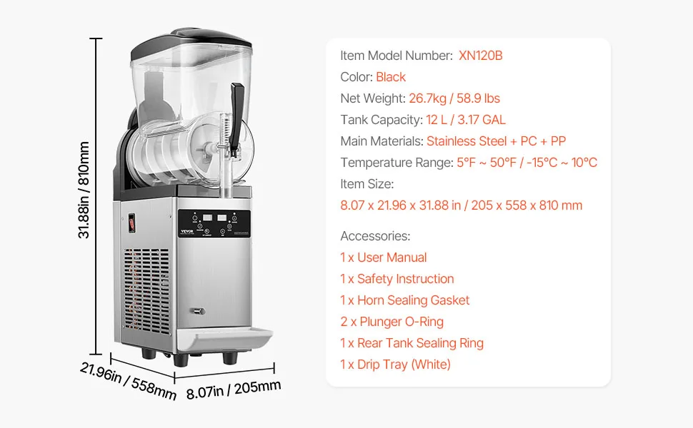 SucceBuy 3-36L Commercial Slushy Machine 1-3 Tanks Stainless Steel Margarita Smoothie Frozen Drink Maker for Home Restaurants