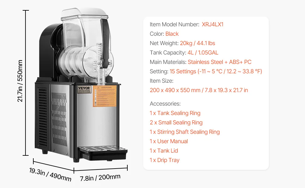 SucceBuy 3-36L Commercial Slushy Machine 1-3 Tanks Stainless Steel Margarita Smoothie Frozen Drink Maker for Home Restaurants