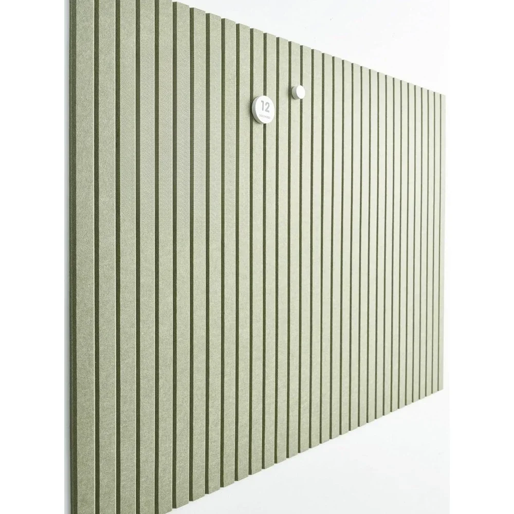Slatted wall panels, Office Wall decoration of felt Bulletin board tiles, Office Pushpin Board Wall Organizer -12 packs (black)