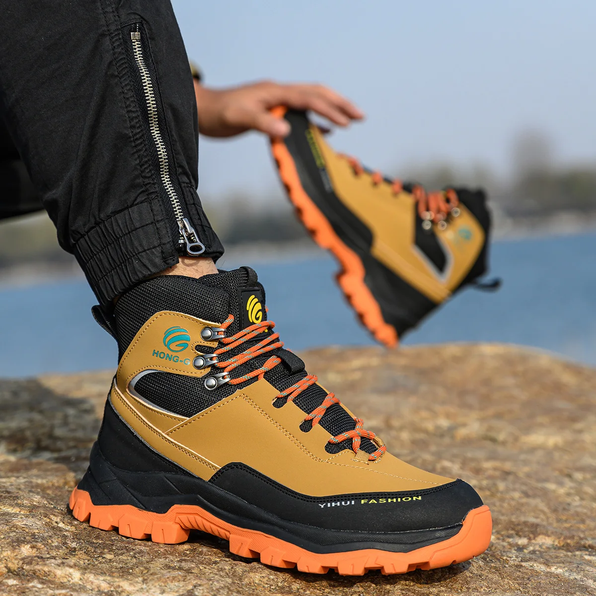 Fashion Best Quality Protective Work Safety Shoes For Men Breathable Shoes Anti-Puncture Steel Toe Cap Anti Puncture Work Boots