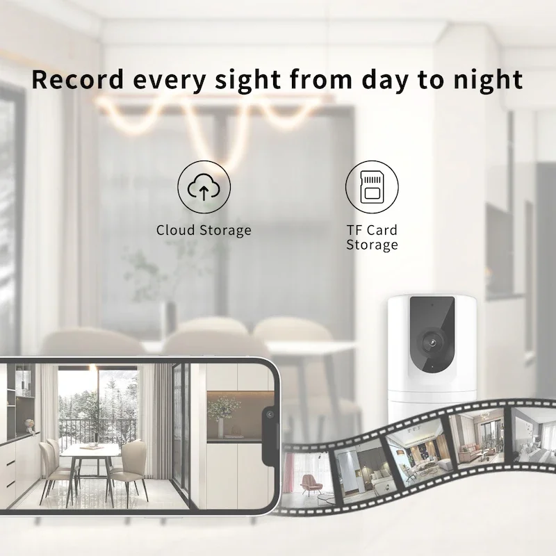 2PC Ease Life APP, Security Camera Indoor, 1080P Pet Camera, Pet Camera with Phone App, Foldable Baby Camera for Home Security,