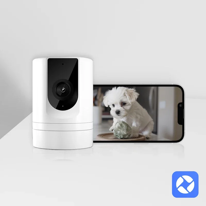 2PC Ease Life APP, Security Camera Indoor, 1080P Pet Camera, Pet Camera with Phone App, Foldable Baby Camera for Home Security,