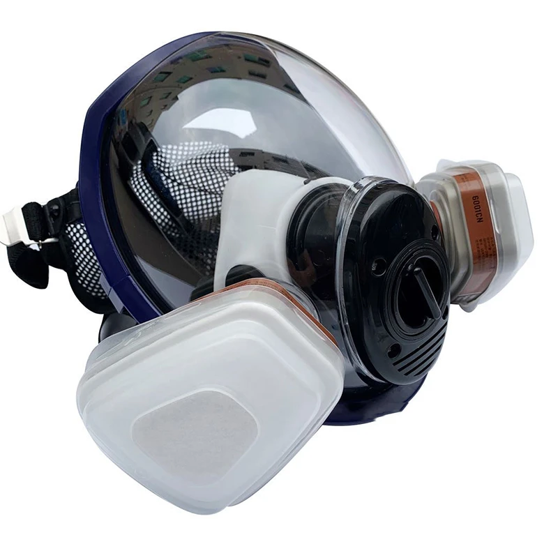 Full Face Respirator Gas Mask 40 Mm Activated Carbon Filter Canister Suitable for Fumes Chemical, Spray Paint, Tactical-Survival