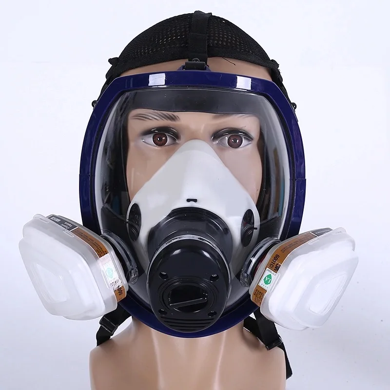 Full Face Respirator Gas Mask 40 Mm Activated Carbon Filter Canister Suitable for Fumes Chemical, Spray Paint, Tactical-Survival