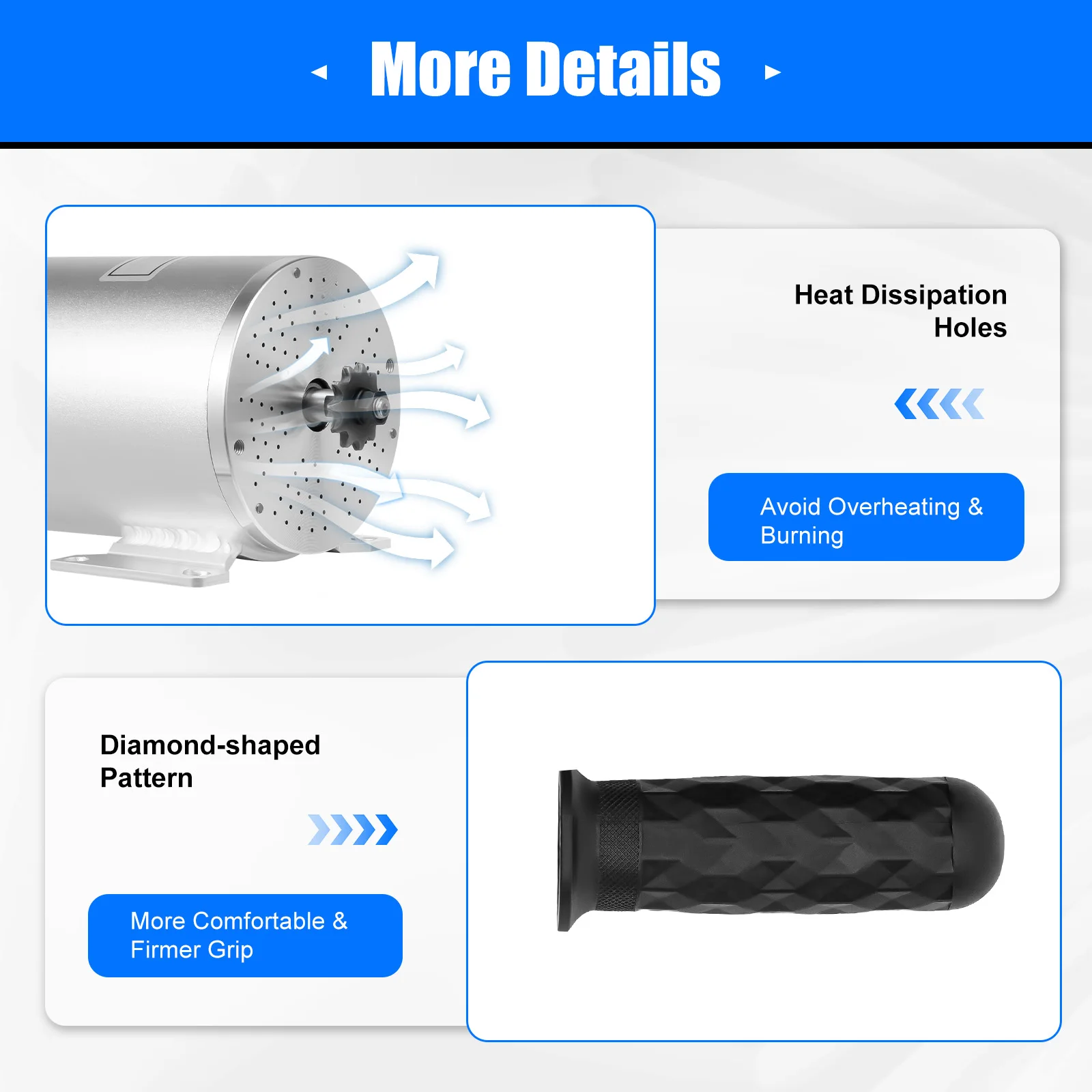 3000W Brushless Motor Kit 48V-60V-72V with Controller and Throttle for Electric Scooter E-Bike Motorcycle Conversion Kit