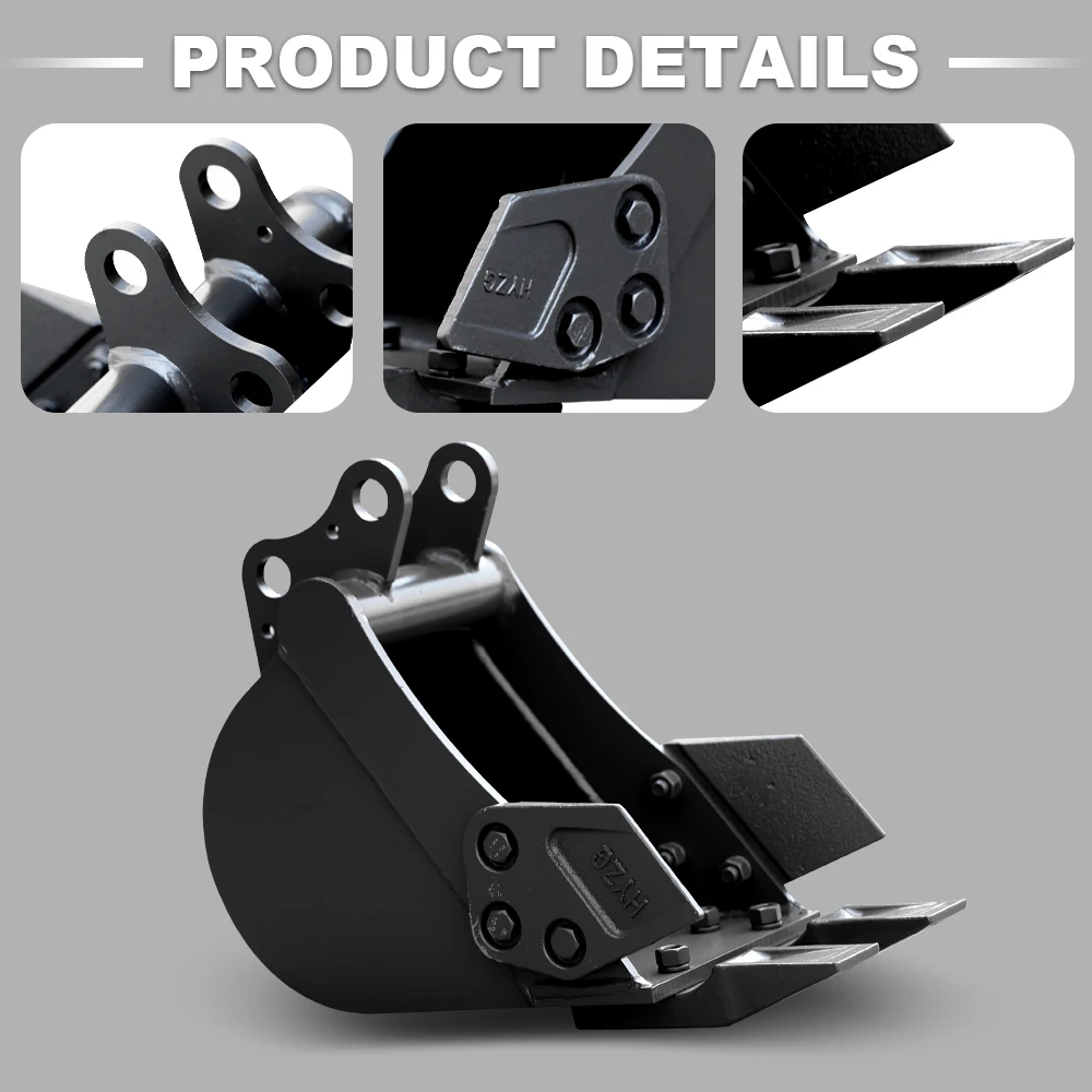 200mm narrow bucket – excavator attachment, equipped with extra pins for improved flexibility and efficiency! Free shipping.