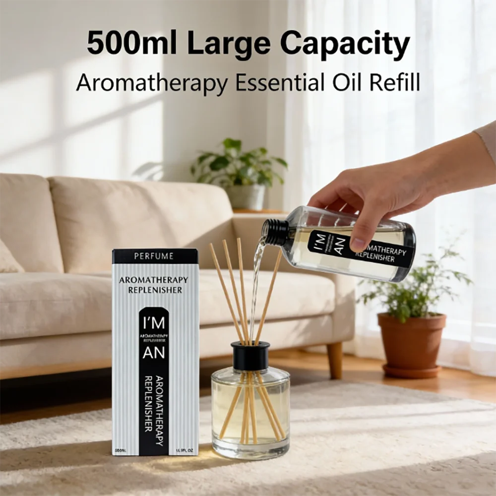 500ML Flameless Aromatherapy Essential Oil Hilton Hotel Marriott Reed Diffuser Oil Refill Supplement Liquid for Air humidifier