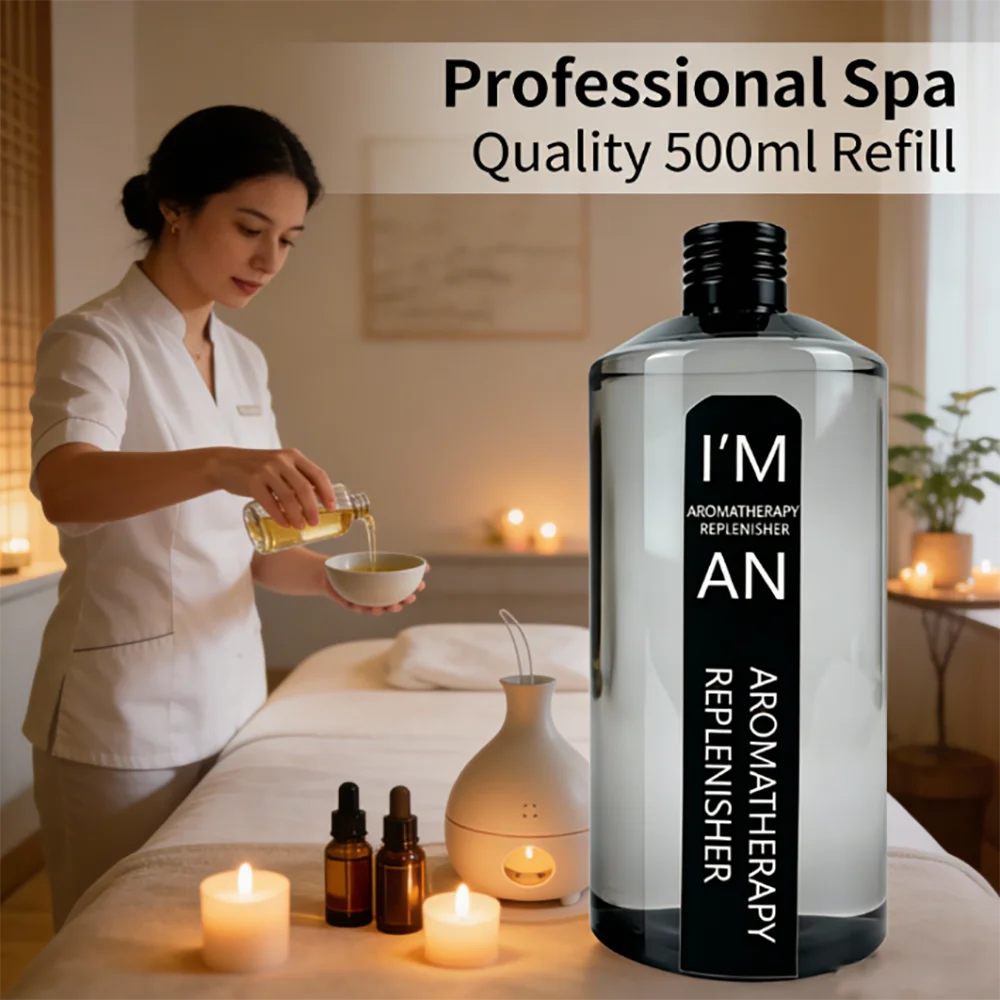 500ML Flameless Aromatherapy Essential Oil Hilton Hotel Marriott Reed Diffuser Oil Refill Supplement Liquid for Air humidifier
