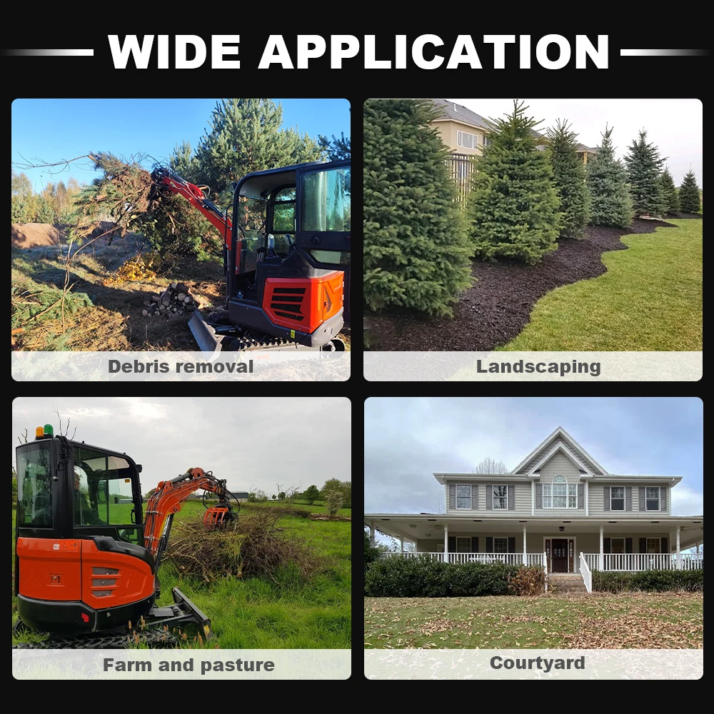 Free shipping, lawn rake attachment – suitable for small excavators, convenient for garden and farm work.