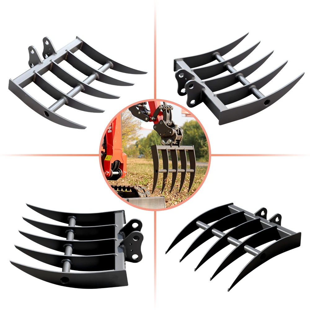 Free shipping, lawn rake attachment – suitable for small excavators, convenient for garden and farm work.