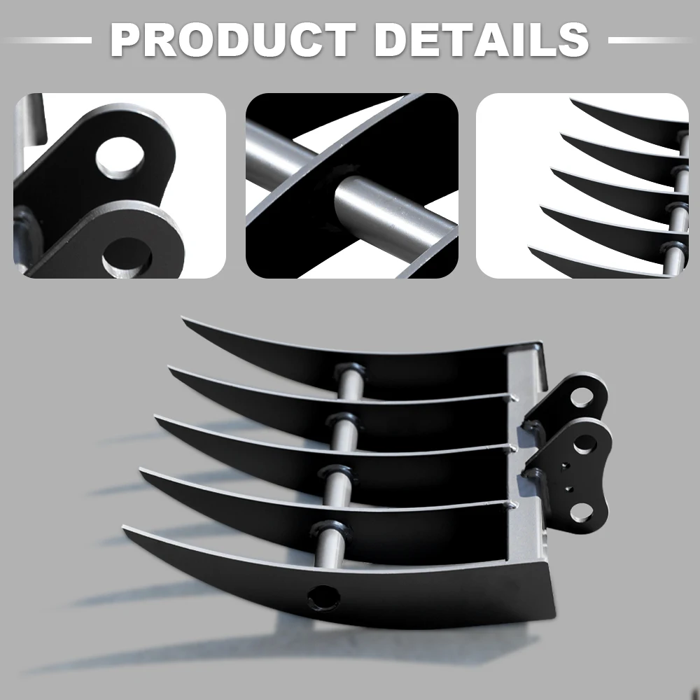 Free shipping, lawn rake attachment – suitable for small excavators, convenient for garden and farm work.