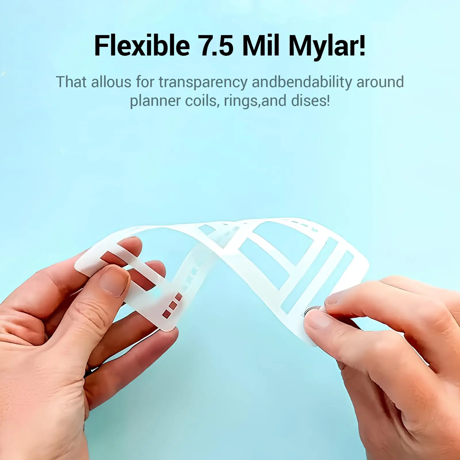3 Pack Handmade Flexible Record Template – Multifunctional Mylar Stencils for Journal/Scrapbooking/Daily Planning & Drafting