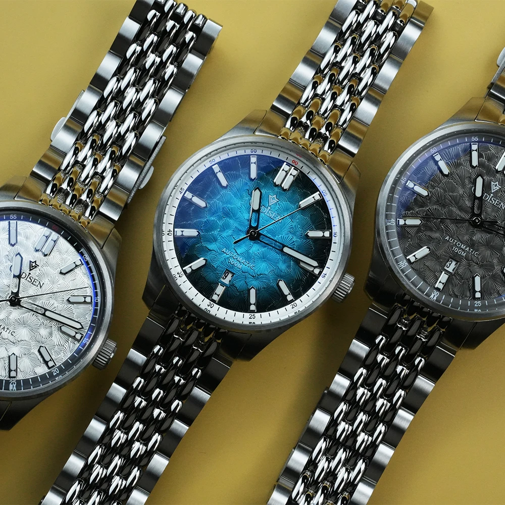 CADISEN NEW Automatic Mechanical Watch Man Silver Business Casual 10ATM Waterproof Japan MIYOTA 8215 Movement Men's Watches