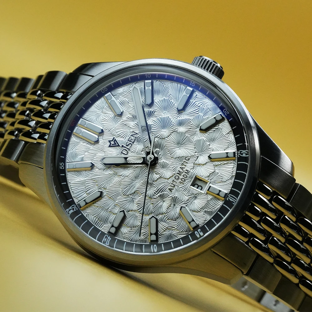 CADISEN NEW Automatic Mechanical Watch Man Silver Business Casual 10ATM Waterproof Japan MIYOTA 8215 Movement Men's Watches