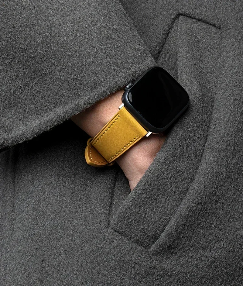 Leather Watch Band for Apple Watch Straps 46mm 44mm 41mm 45mm 38-42mm 40mm 49mm Bracelet iWatch Series 10-Ultra 9-8-7-SE-6-5-4-3