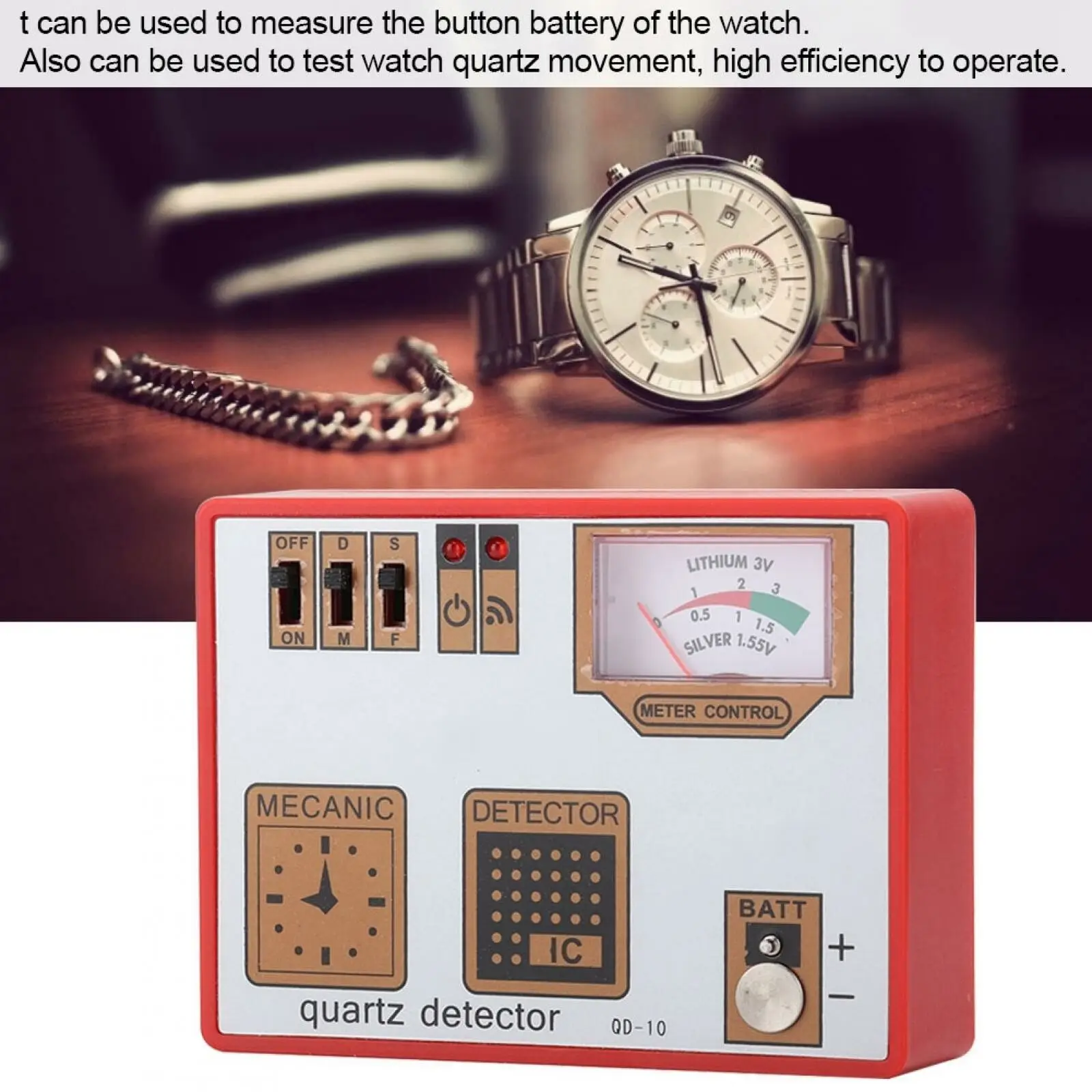 Universal Quartz Mechanical Watch Repair Demagnetizor Watch Battery Tester Detector Multi-Function Watch Tester