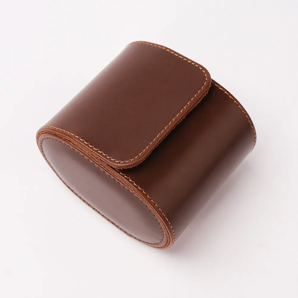 1 Slot Brown/Black Vintage Leather Travel Roll Storage Organizers Watch Portable Case Box