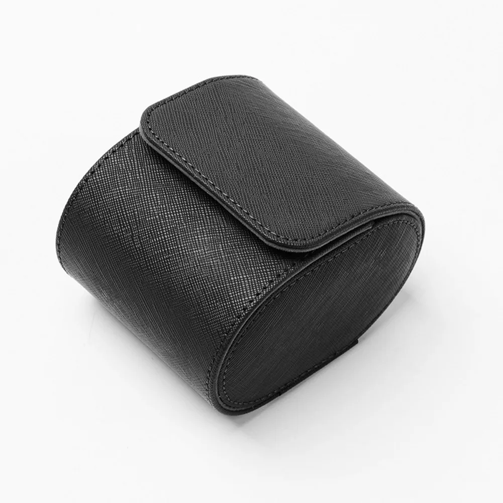 1 Slot Brown/Black Vintage Leather Travel Roll Storage Organizers Watch Portable Case Box
