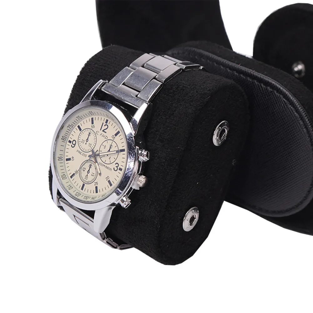1 Slot Brown/Black Vintage Leather Travel Roll Storage Organizers Watch Portable Case Box