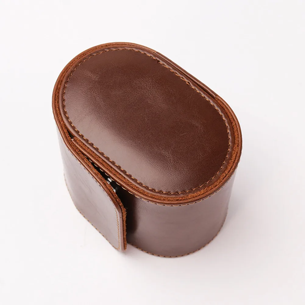 1 Slot Brown/Black Vintage Leather Travel Roll Storage Organizers Watch Portable Case Box