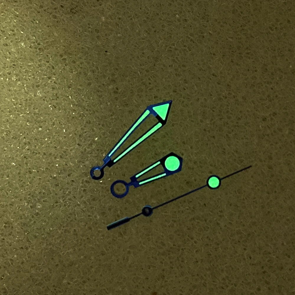 Modified Watch Hands for NH35/ NH36/SKX007/SBBN Movement Filled with White/ Oil Green Luminescent Watch Hand Replacement Parts