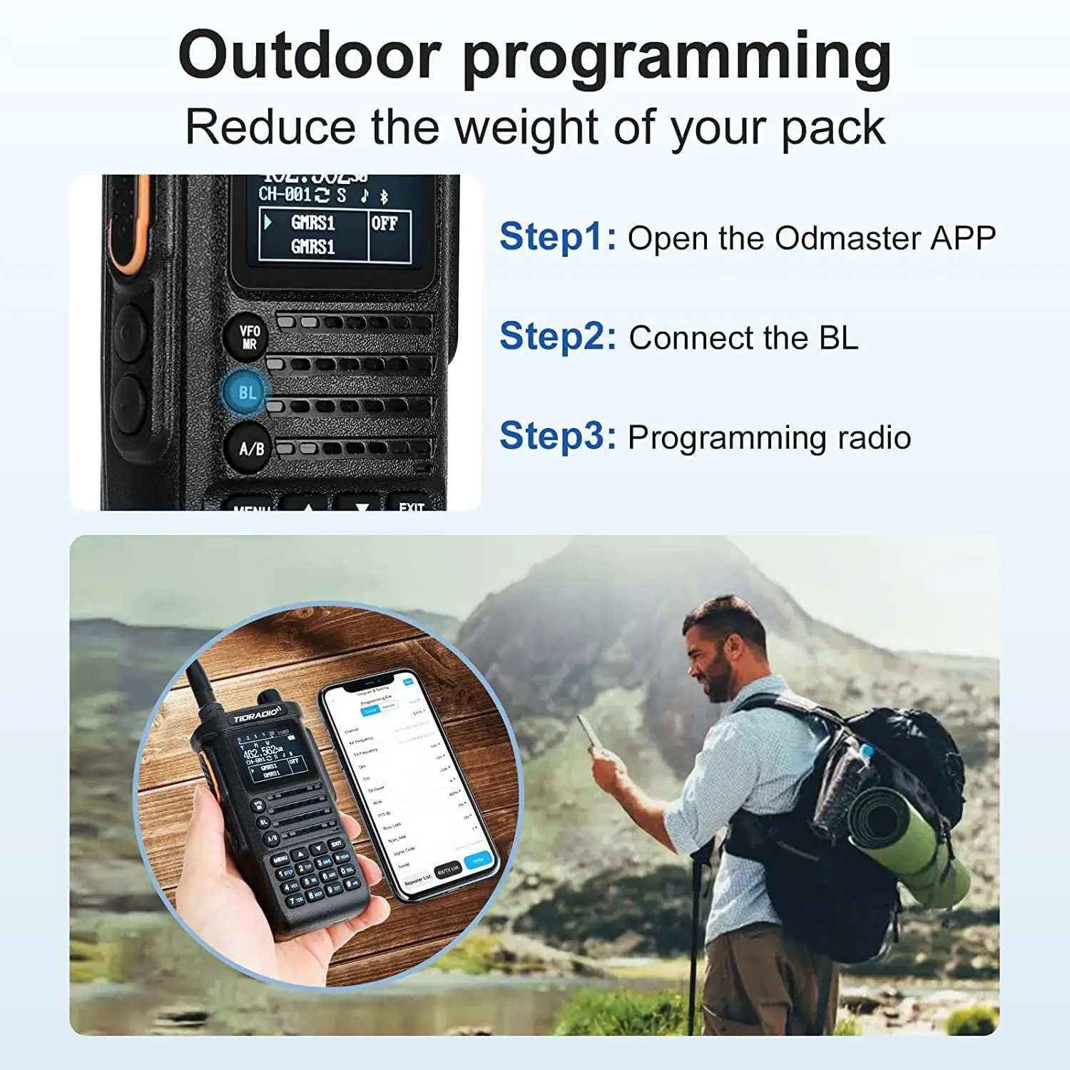 2nd Gen TIDRADIO TD-H8 10W Profession Walkie Talkie Long Range Emergency Radio Portable Two Way Radio Receiver Search Repeaters