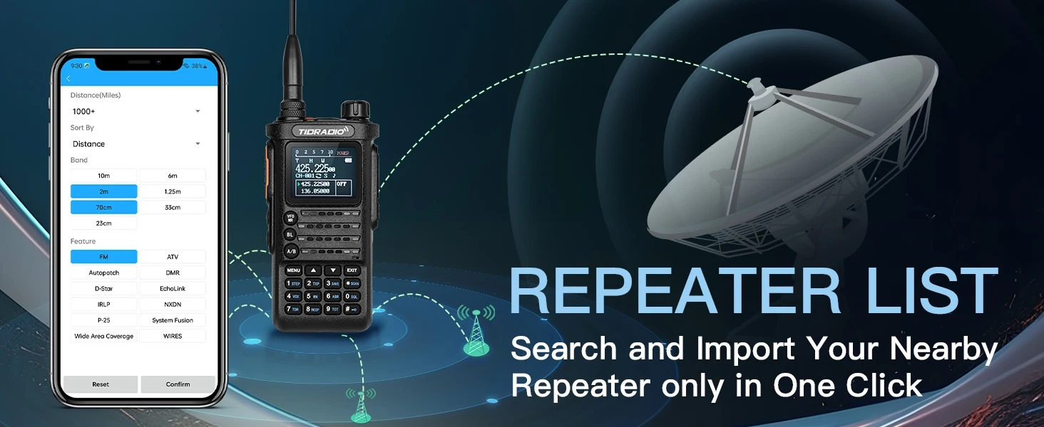 2nd Gen TIDRADIO TD-H8 10W Profession Walkie Talkie Long Range Emergency Radio Portable Two Way Radio Receiver Search Repeaters