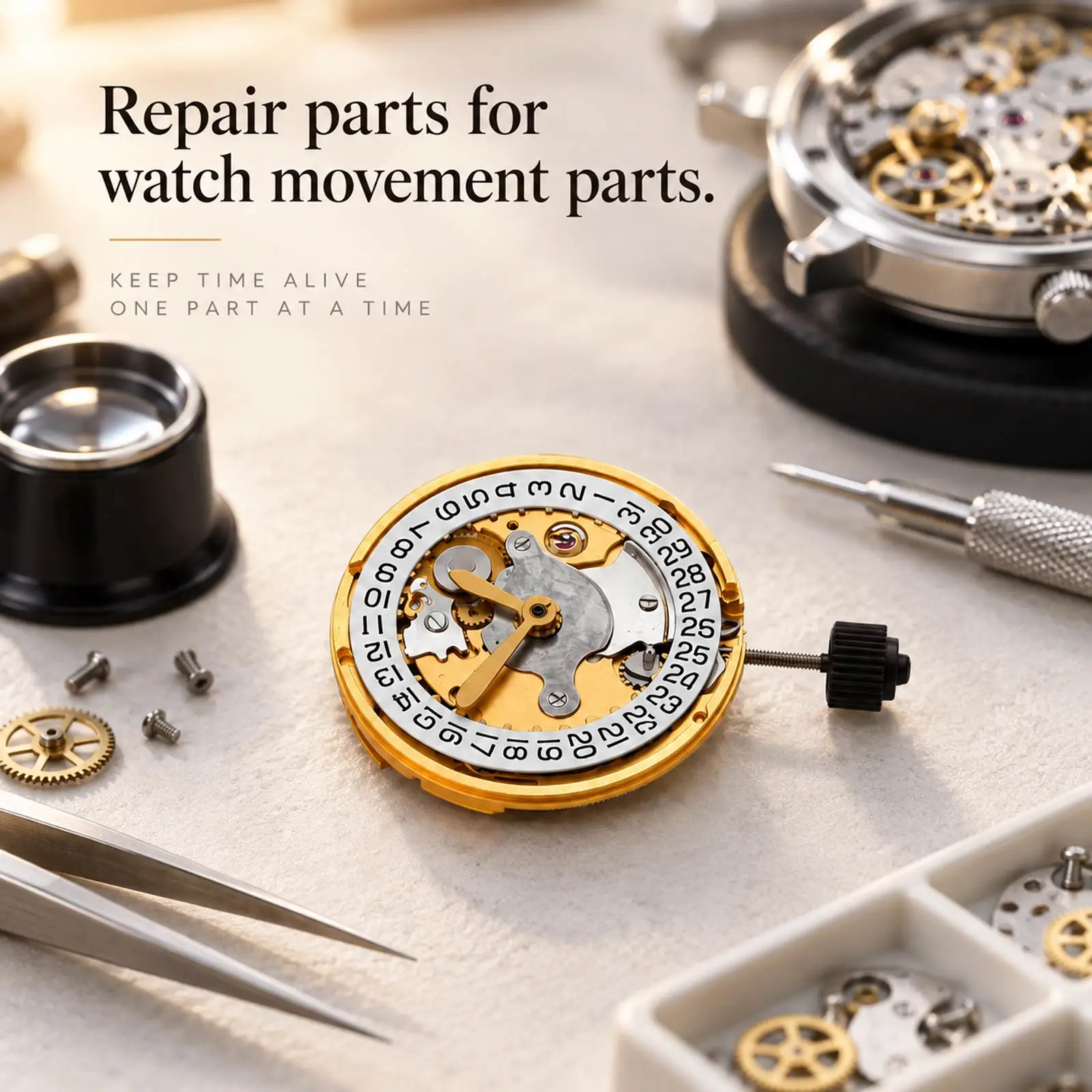 For ETA 2824 Watch Automatic Mechanical Movement Replacement Gold/Silver Version Top Clone 2824 Repair Tools and Kits