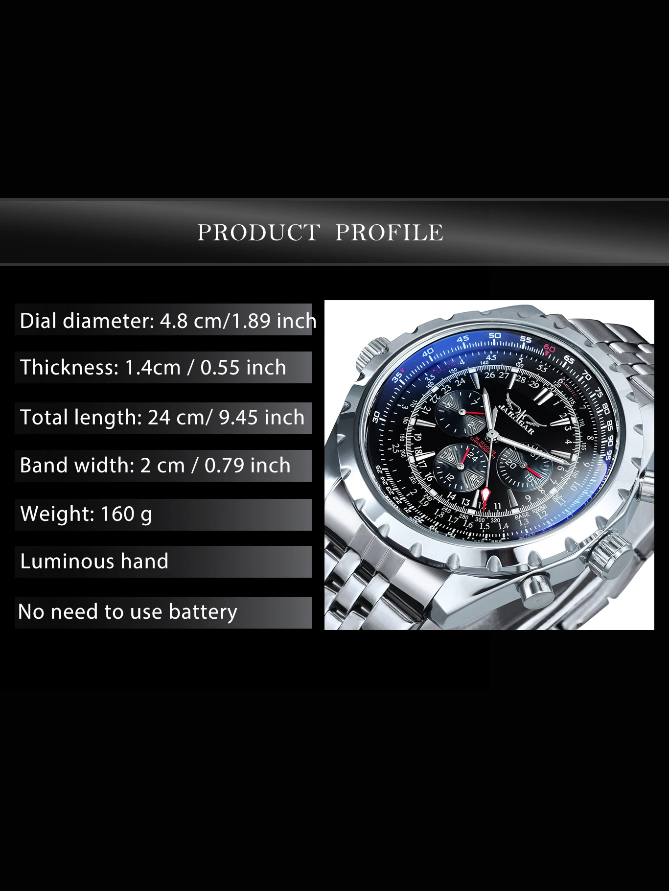 JARAGAR Fashion Sports Automatic Mechanical Watch for Men Multifunctional Small Dials Leather Steel Strap Business Mens Watches