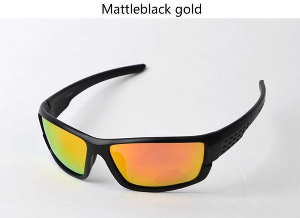 TAGION Sport Glasses Men's Polarized Sunglasses Night Vision Driving Goggles Yellow Lenses Brown Eyewear For Male