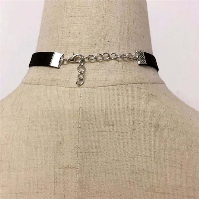 Chocker Gothic Punk Style Black Fake Leather Choker Necklaces Women Crew Neck Necklace Female Party Jewelry Party Gifts Trinkets