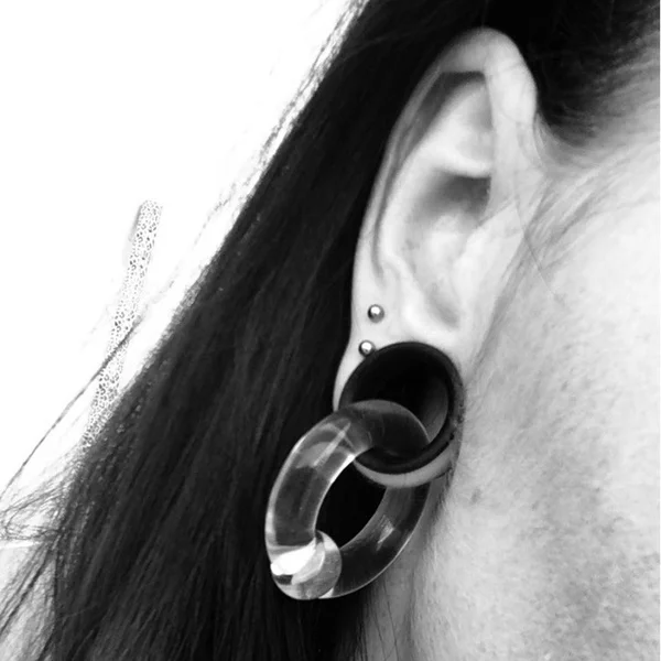2pcs Acrylic BCR Big Large Size Captive Bead Ring Ear Tunnel Plug Expander Gauges Nose Septum Ring Earring Piercing Body Jewelry