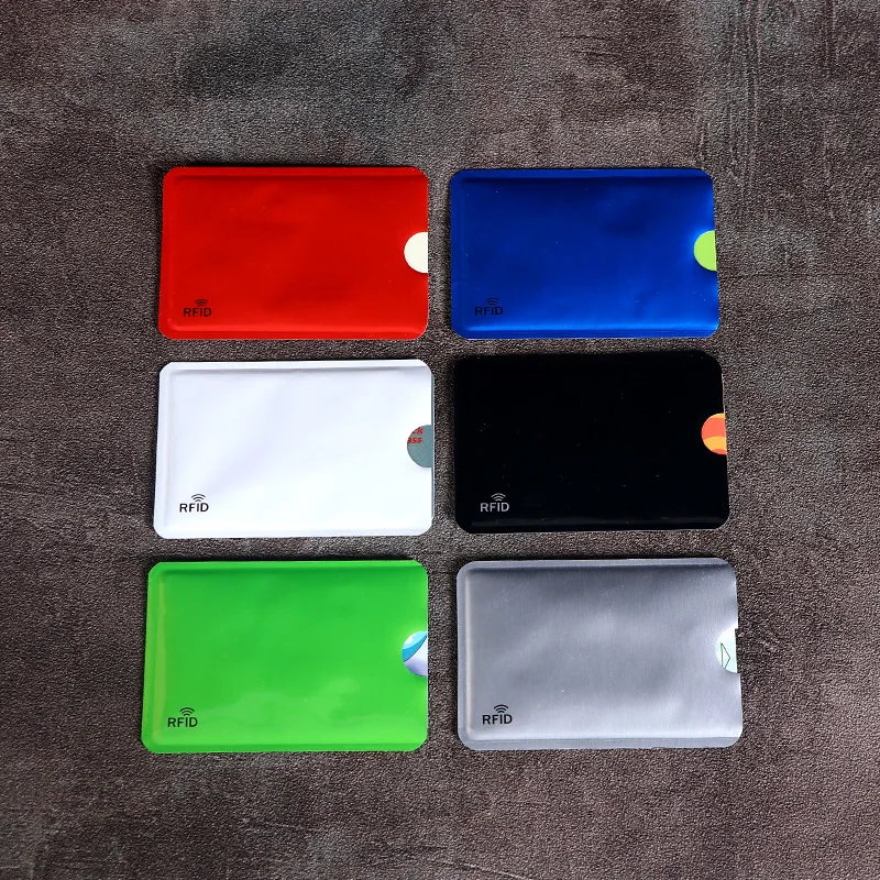 10pcs Anti-Scan Card Sleeve Credit NFC RFID Card Protector Anti-magnetic Aluminum Foil Portable Bank Card Holder