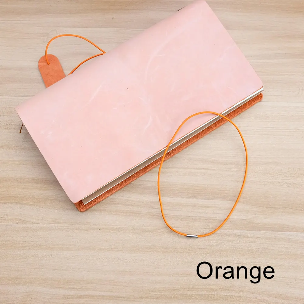 5pcs/ Pack Travel Diary Inside Page Binding Rope Elastic Rope Rubber Band Diary Making Binding Straps in Multiple Colors 1.5mm