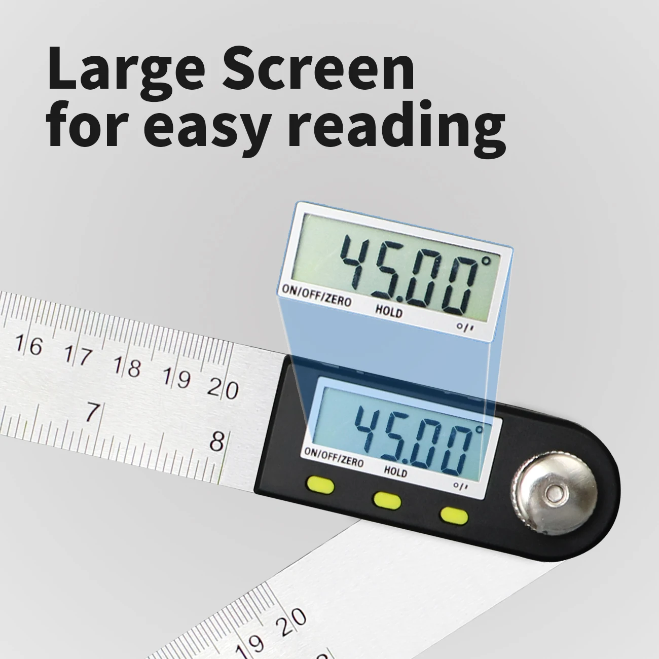 SHANHR 200mm/300 mm Digital Meter Angle Inclinometer Angle Digital Ruler Electron Goniometer Protractor Angle Finder