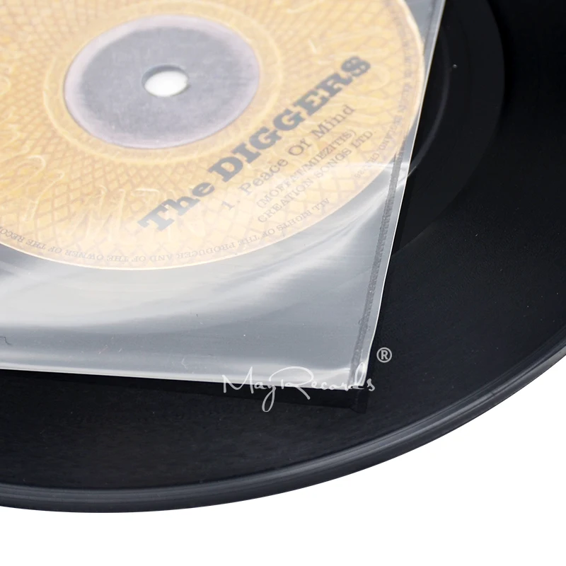 25 Flat Open Top Bag 6.7 Mil EP Strong Cover Plastic Vinyl Record Outer Sleeves for 7 Inch Record Cover 45 RPM