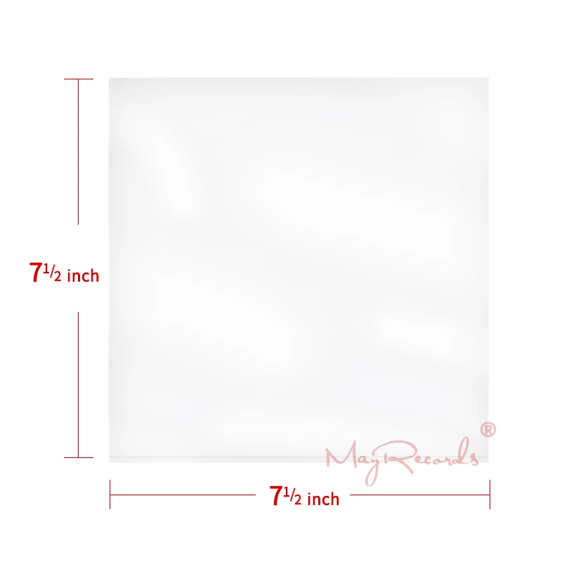 25 Flat Open Top Bag 6.7 Mil EP Strong Cover Plastic Vinyl Record Outer Sleeves for 7 Inch Record Cover 45 RPM
