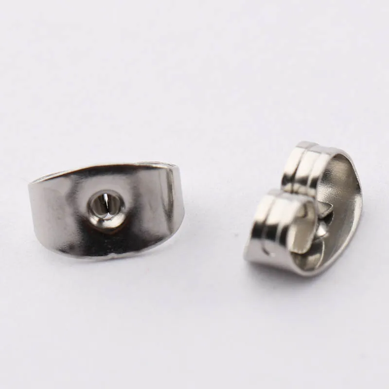100pcs Gold Color 316L Stainless Steel Earring Studs DIY Ear Blank Post Pins 3-12mm Flat Round Tray Base Ear Jewelry Making DIY