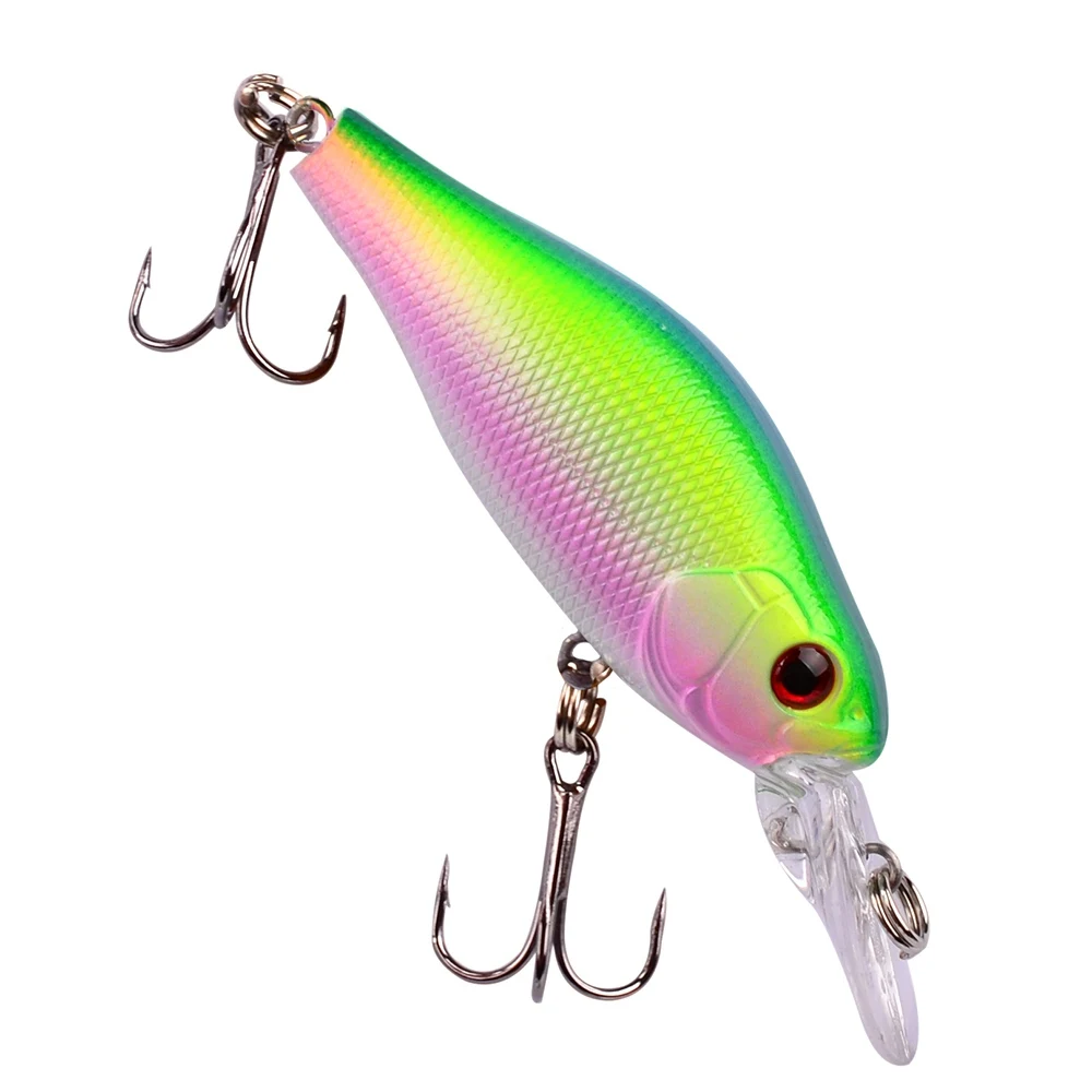 1Pcs Minnow Fishing Lure Wobblers 7cm 8.1g Floating Crankbait Artificial Plastic Hard Bait Bass Pesca Carp Fishing Tackle